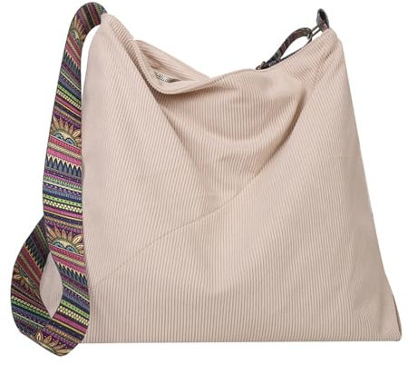 Homefeelzydys Tragetasche für Damen, Cord-Tragetasche, Damen-Schultertasche, Hobo-Tasche, Handtaschen, Umhängetasche, großes Fassungsvermögen, Einkaufsgeldbörsen