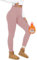 HIPOWER Thermo Leggings Gefüttert Damen Winter Verdickte Thermoleggins Warm Plüsch Fleece Leggins High Waist Blickdicht Thermostrumpfhose für Outdoor Freizeit（Rosa,M