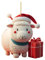 Weihnachtsbaum Deko Ziegen, 2023 Weihnachtsbaumschmuck, Cartoon Weihnachten Ornament, Schaf Christbaumschmuck, Spaß Weihnachtsanhänger Deko, Schlüsselanhänger