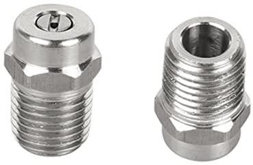 SilteD 2 Stück Power-Sprühgeräte, Hochdruck-Wasserschlauchdüse, Gartensprühdüse, Druckwasserspender, Düsenanschluss, Edelstahl-Düsenwascher-Schlauchadapter, Autowasch-Adapter, Ventilator