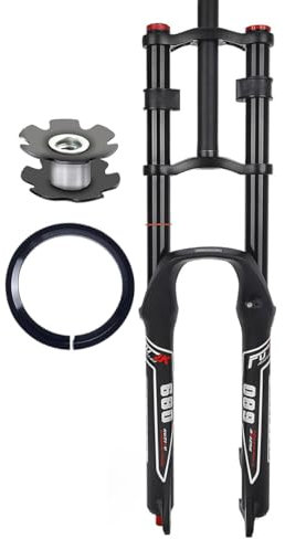 26 27,5 29 Zoll Mountainbike-Federgabel 130 mm Federweg MTB-Luftgabel Gerade Vordergabel Doppelschulter-Rückpralleinstellung Manuelle Verriegelung
