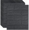 3D Wandpaneele Selbstklebend Steinoptik 35x39cm 3D Ziegelstein Tapete Wandfliesen Schaumstoff Wasserdicht Wandaufkleber Wandtapete für Wohnzimmer Küche Badezimmer (Schwarz, 12 Stück)