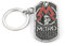 Gaweco Metro Exodus Schlüsselanhänger Totenkopf Logo Schlüsselanhänger Metall Cosplay Zubehör, grau, 5 cm