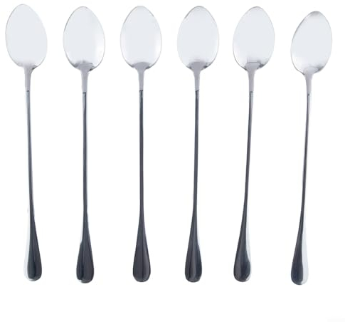 Juego de 6 cucharas de acero inoxidable de estilo oriental, perfectas para varios platos