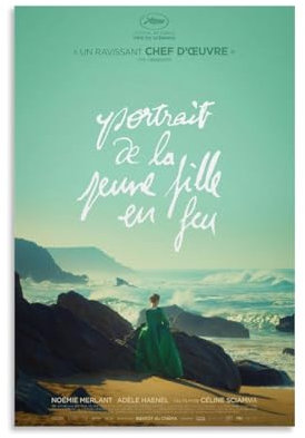 HDSCKUYAE - Poster 'Portrait De La Jeune Fille En Feu', Adèle Haenel & Noémie Merlant - Wand-Dekoration, Schlafzimmer, Wohnzimmer, Badezimmer, Büro, Weinbar, Kunst, 40 x 60 cm