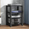 Yoeoefuo HiFi-Rack Druckerregal Plattenregal 4/5-stufige Audio-Rack-Tower HiFi-Möbelsystem Phonoschrank Mit Verstellbarem Einlegeboden Wohnzimmer-Rack HiFi-Station Lagerregal(Style 3,85x50x60cm)