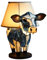 MagiDeal Tier-Tischlampe, USB-Schreibtischlampe, Statue, Figur, Dekor, Kuh, Nachttischlampe, Umgebungslicht für Party, Flur, Kinderzimmer, Esstisch, L