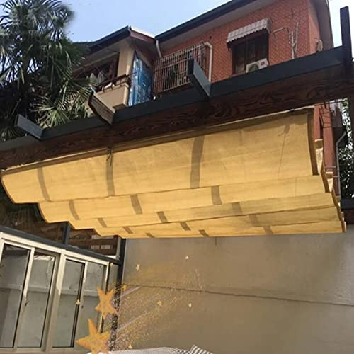Toldo retráctil ondulado para exteriores, para patio, jardín, terraza, pérgola, ventilación anti UV, color beige personalizable