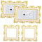Zliger Pack of 4 Light Switch Stickers, Plastic Light Switch Stickers, Light Switch Cover, Switch Sticker, Covers, Light Switch for Switch Decoration (Golden)