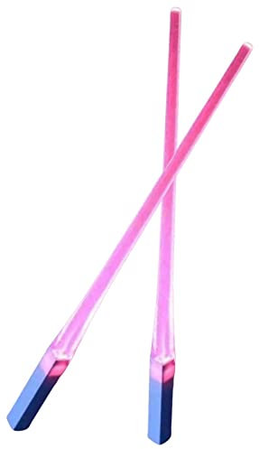 1 Pair LED Light up Chopsticks, Luminous Chopsticks, Chopstick for Sushi Rice Noodles, Fun Chops for Kitchen Dinner Themed Parties Daily Use, Cool Gadgets, Kitchen Accessories for Kids Adults