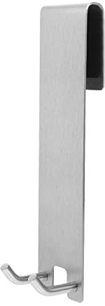 HOMSFOU Crochet de porte en acier inoxydable long pour porte en verre pour salle de bain, crochets de raclette de douche, économiseur d'espace, design élégant et fonctionnel