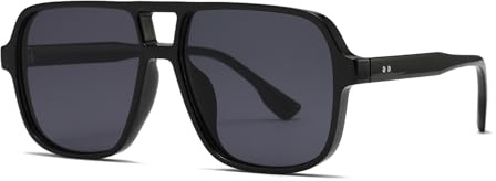 WDZAYXC Vintage Groß Sonnenbrille für Herren Damen | Retro Quadratisches Design, UV400 Schutz
