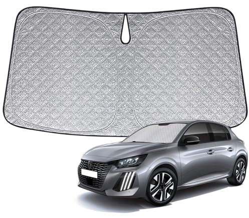 Opaltool Parasol Coche Delantero Plegable Repuesto para Peugeot 208 P21 2019-2026, Coche Sol Sombra Bloquea los Rayos UV en el Interior del Parasol Protector