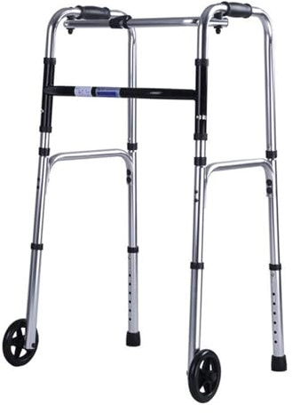 Faltbarer Gehwagen mit Rädern, Rollgehwagen, Vorderrad-Gehwagen, leichte Gehwagen, höhenverstellbar rehabilitation gehhilfe(Silver)