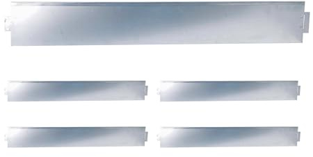 Relaxdays Rasenkante, 5er Set, HxB: 15 x 100 cm, Stahl, Flexible Beeteinfassung, Umrandung für Beet & Rasen, Silber