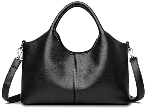VOESLD Handtasche Damen Mittelgroß PU Leder Schultertasche | Damenhandtaschen Klein Henkeltaschen Umhängetasche Tasche mit Verstellbarem für Arbeit