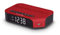 SCHENEIDER Viva Rouge, Radio FM Double Alarme programmable, Réveil Alarme ou Radio, Fonction répétition d'alarme, Port de Charge USB Adaptateur de Piles Taille Unique