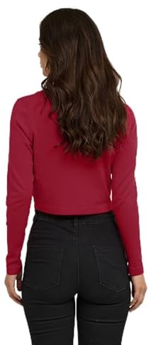 KAFFE Bolero Astrid Damen Bolero Astrid Elegant Jäckchen Langarm Cardigan Bolerojacke S, Haute Red