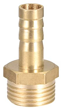 sourcing map Schlauchtülle Messing Schlauchanschluss Schlauchverbinder Stecker Adapter Schlauchadapter 8mm Widerhaken x3/8 G Außenrohr