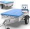 Tarpofix® Anhänger Plane 257,5 x 134,5 cm inkl. Planenseil | Anhängerplane Flachplane aus PVC PLANENMATERIAL | Verstärkte Stema Anhänger Plane für 1300kg PKW Hänger | Abdeckplane Anhänger Abdeckung