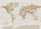 Komar X7-1015 Papier Peint Photo Non Tissé Carte du Monde Rétro - 350 x 250 cm, 7 Bandes, Largeur 50 cm - Décoratif Mural