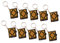 Milageto 10 Pièce Mini Porte-Clés Pendentif Livret Coran en PVC, Desgin Rétro, Décoration de Festival Musulman, Or, 3,5 x 4 cm
