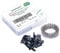 pzsmocn 100 Sets/200 Stück für Dupont 2,54 mm Pitch 1 Pin Adapterstecker Weibliches Gehäuse Schwarze Steckdose Klemmen Kompatibles Kabel 30–26 AWG Zubehör, Header-Crimp-Pin-Kit
