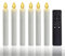 CANDLE CHOICE Flameless Taper Candles with Remote Timer 6” Tall Flicking Fake Battery Operated Electric LED Candlesticks for Candelabra Wedding Christmas Window Decorations Table Centerpieces 6 PCS