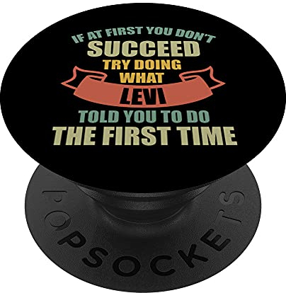 LEVI Personalisiertes Namenshemd LEVI Vorname PopSockets mit austauschbarem PopGrip