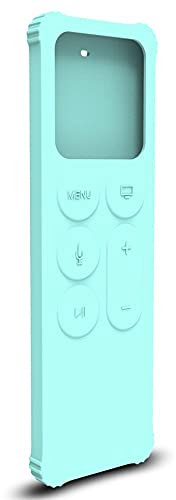 NSGJUYT Case For Apple TV 4K 5th 4th Gen Remote - Lightweight [Anti Slip] Shock Proof Silicone Cover for Apple TV Siri Remote Controller (Color : Cyan)