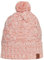 OXMO Pom Damen Wintermütze Beanie Mütze aus 100% Baumwolle Grobstrick, Größe:ONE, Farbe:POWD RO M (7951781)