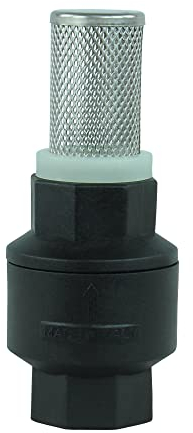 GASMIS Fußventil mit Rückschlagventil, Saugkorb - 1 Zoll - 30,30mm Innengewinde - Saugkorb mit Rückschlagventil - Made in Italy - 1 Stück