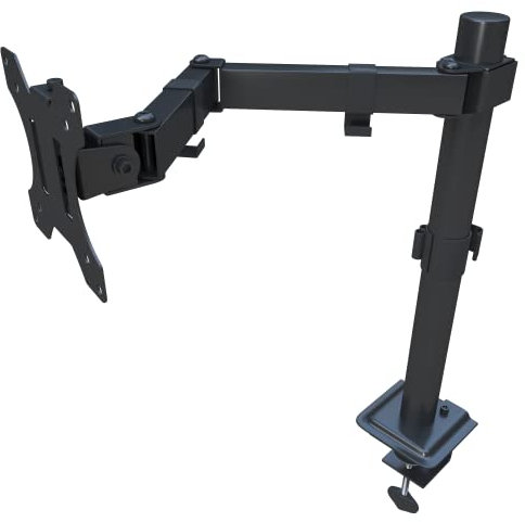 Tupavco TP1703 Monitorständer für 1 Monitorarm, voll einstellbare Bewegung (drehbar/neigt/schwenkbar), VESA-Tischhalterung, 75x75, 100x100, für PC/Computer, Bildschirmerhöhung