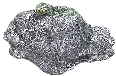 stoneandstyle Steinfigur Gecko Eidechse auf Stein frostfest Steinguss