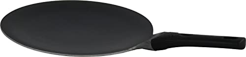 Sterling Ventures Diecast Aluminium Non Stick Tawa Flat Crepe Pan (Black) (3102)