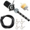 MCHNIC Benzinhahn Kraftstoffhahn mit Wassersack & Benzinfilter Benzinschlauch für Simson S50 S51 S53 S70 S83 SR1 SR2 MZ ES, SR4-1 Spatz, SR4-2 Star, SR4-3 Sperber, SR4-4 Habicht