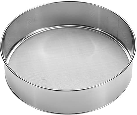 GudGmtoy Flour Sieve Stainless Steel Round Flour Mesh Sifter Handheld Sifting for Baking Sieve Icing Sugar Shaker Strainer Sieve Kitchen Fine with 60 Mesh,15 * 15 * 4.5cm