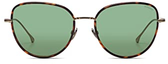 KOMONO Sandy Havana Unisex Cat-Eye Sonnenbrille aus Edelstahl und Acetat für Damen und Herren mit UV-Schutz und Polarisierten Gläsern