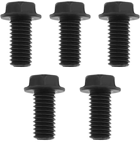 ECSiNG 5pcs M8x16mm Boulons à Filetage à Gauche Boulons à Bride Hexagonale Entièrement Filetés Boulon de Lame de Scie pour Lame de Scie Industrie de Construction Machines Acier au Carbone