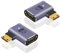 Maxhood Mini HDMI to HDMI Adapter 8K, 90 Degree Left and Right Angle Mini HDMI Male to HDMI Female Adapter, 48Gbps Mini HDMI Adapter Comaptible with Camera, Projector, Tablet, Raspberry Pi, 2Pack