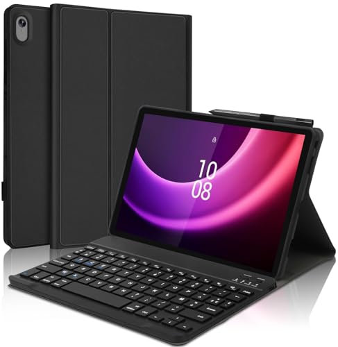 JADEMALL Coque Clavier pour Lenovo Tab P11 2nd Gen 11.5 2022 (TB350FU/TB350XU), AZERTY Clavier Magnétique sans Fil Bluetooth pour Lenovo Tab P11 2ème Génération 11.5, Noir