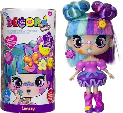 Lansay Puppe 55102 – Decora Girlz – Mini-Puppen zum Personalisieren – Blume