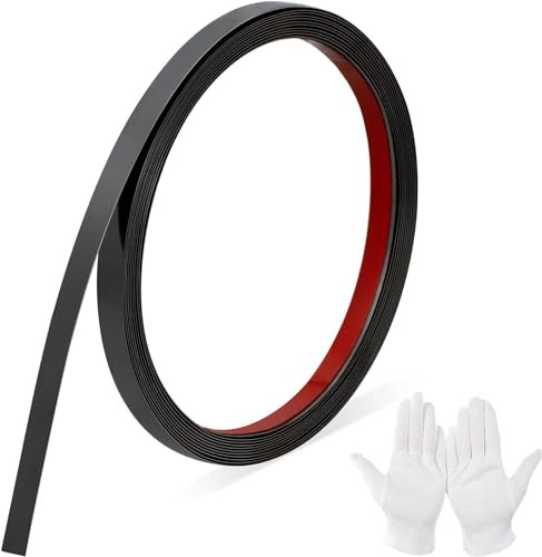 Flexible Peel and Stick Molding & Trim - Black Metalized Mirror for Wall Mirror Furniture Door Wardrobe, 5M x 1CM