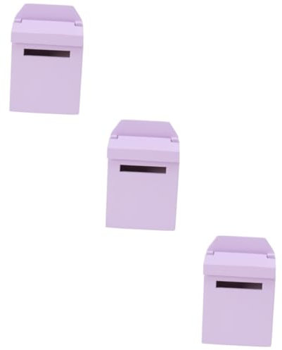 HEMOTON 3 Stück 1 Miniaturmöbel Mini-szenen-Requisiten Miniaturornament Dekoration Miniatur-märchenmöbel Miniaturspielzeug Miniatur-puppenhaus-bausatz Lieferungen Bambus Briefkasten Modell