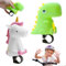 LETTERASHQP Fahrradklingel Kinder Mädchen 2 Stück Mini Fahrradklingel Kinder Fahrrad Klingel Fahrradhupe Kinder Dinosaurier Einhorn Fahrrad Quetschhupe Fahrradglocke für Jungen Mädchen