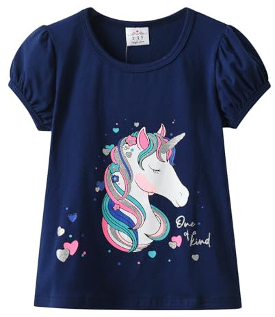 VIKITA Mädchen Kurzarm Baumwolle T-Shirt Top 1-8 Jahre S3907 8T