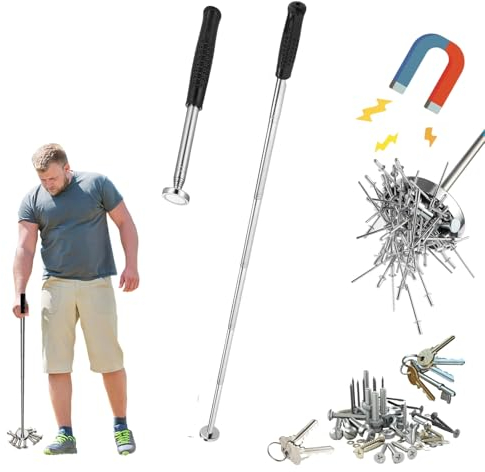 Teleskop Magnet Edelstahl,Belastbarkeit Bis 35 Lbs/15,8 Kg, Verstellbar Von 22,5 Cm Bis 103,5 Cm Magnetstab Teleskop,Teleskop-Magnetstab,Geeignet Für Schrauben, Muttern, Schlüssel, Metallteile