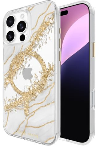 Case-Mate iPhone 16 Pro Max Case [Compatible with MagSafe] - Stylish Marble Phone Case with 12ft Drop Protection - Premium Magnetic Cover for iPhone 16 Pro Max - Karat Granite