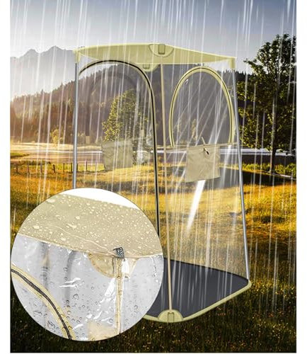 Transparentes Sportzelt für draußen, 1 Person, wasserdichtes Outdoor-Pop-up-Campingzelt mit Reißverschlussfenster, Regen-Sonnenschutz zum Anschauen von Sportveranstaltungen, Camping, Angeln
