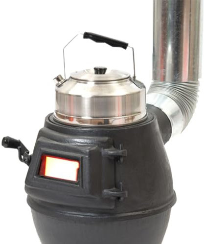 Mini Estufa De Leña De Hierro Fundido Estufa Portátil Para Carpa Estufas Para Acampar Calefacción Y Cocina Para Interiores Y Exteriores Tienda De Campaña Refugio Para Acampar Madera/Carbón Pequeña